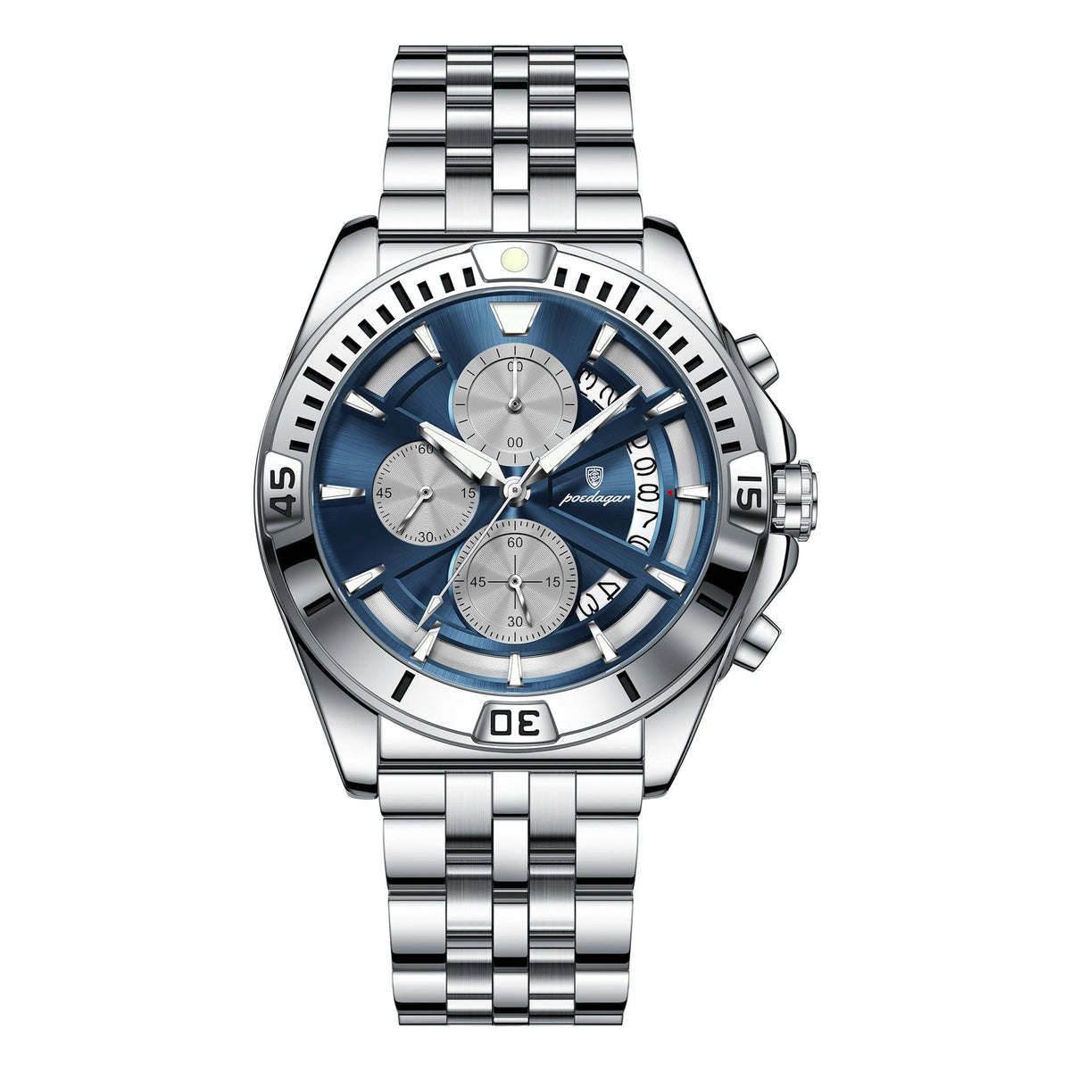 Multifunctional Dual-button Butterfly-clasp Waterproof Mens Watch - A-1 Thread Vault