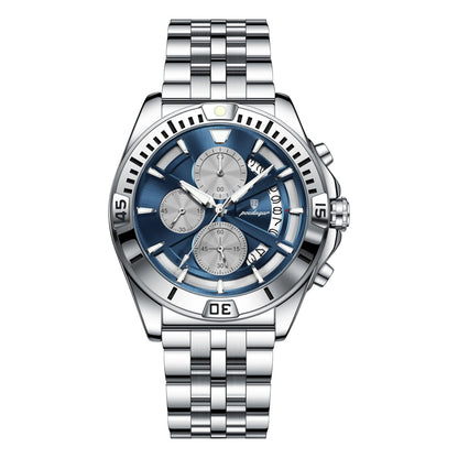 Multifunctional Dual-button Butterfly-clasp Waterproof Mens Watch - A-1 Thread Vault