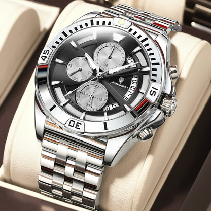 Multifunctional Dual-button Butterfly-clasp Waterproof Mens Watch - A-1 Thread Vault