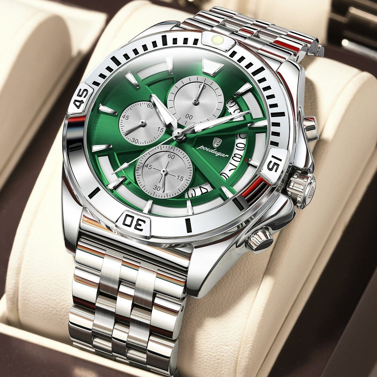 Multifunctional Dual-button Butterfly-clasp Waterproof Mens Watch - A-1 Thread Vault