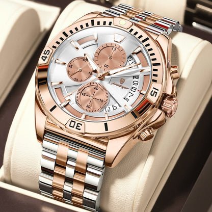 Multifunctional Dual-button Butterfly-clasp Waterproof Mens Watch - A-1 Thread Vault