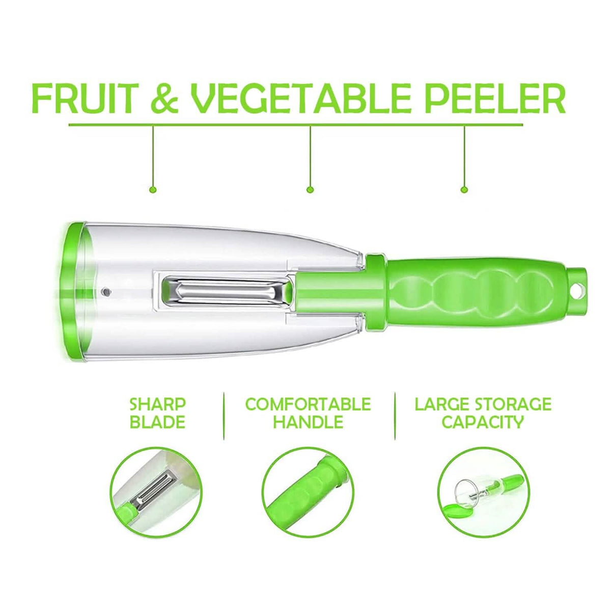 Multifunctional Fruit Vegetable Peeler With Storage Box Tube - A-1 Thread Vault