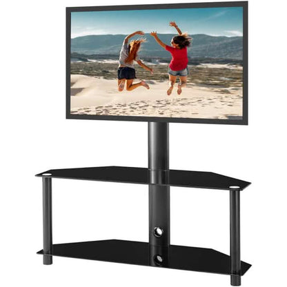 Multifunctional Tempered Glass Metal Frame Floor TV Stand - A-1 Thread Vault