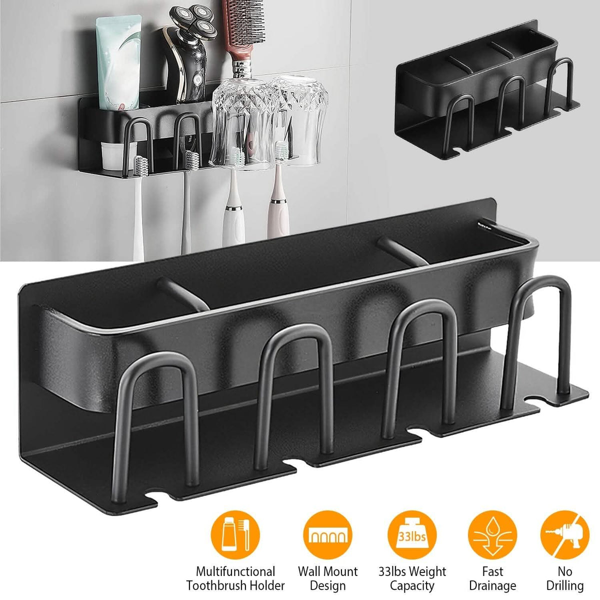 Multifunctional Toothbrush Holder Rack Organizer - A-1 Thread Vault