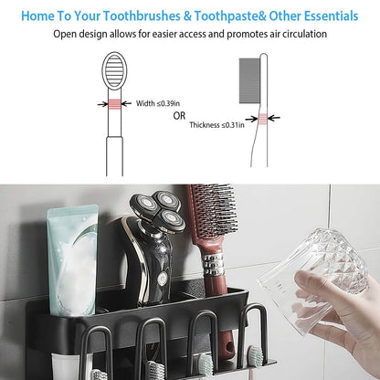 Multifunctional Toothbrush Holder Rack Organizer - A-1 Thread Vault