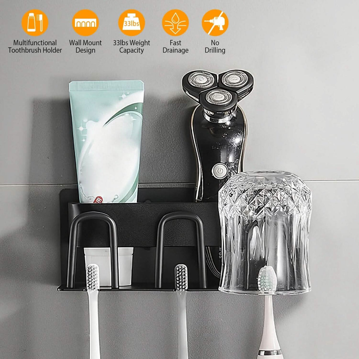 Multifunctional Toothbrush Holder Rack Organizer - A-1 Thread Vault