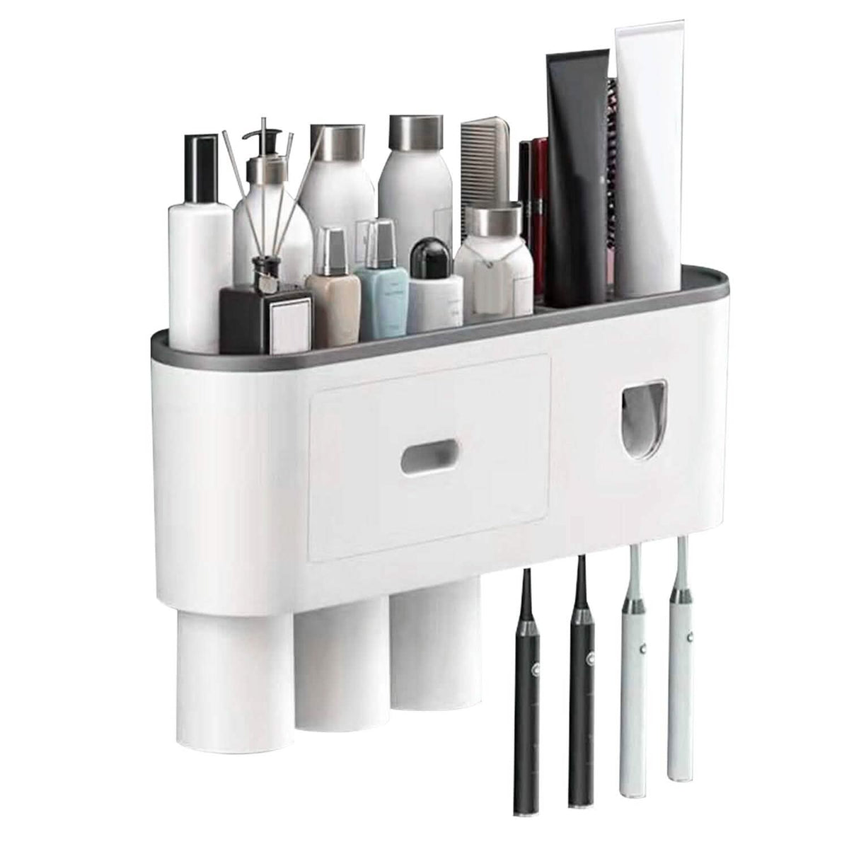 Multifunctional Wall Mount Toothbrush Holder Rack Organizer - A-1 Thread Vault