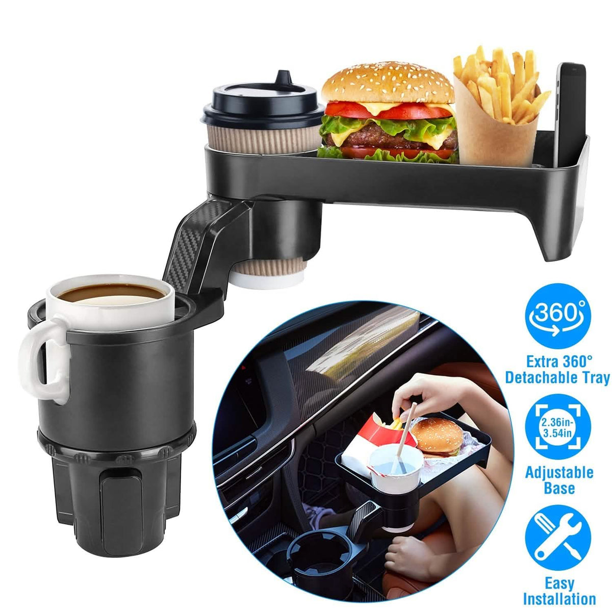 Multifunctional Water Cup Mount Stand with Detachable Tray - A-1 Thread Vault