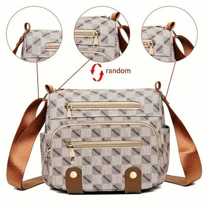 Multiple Pockets Trendy Plaid Crossbody Bag - A-1 Thread Vault
