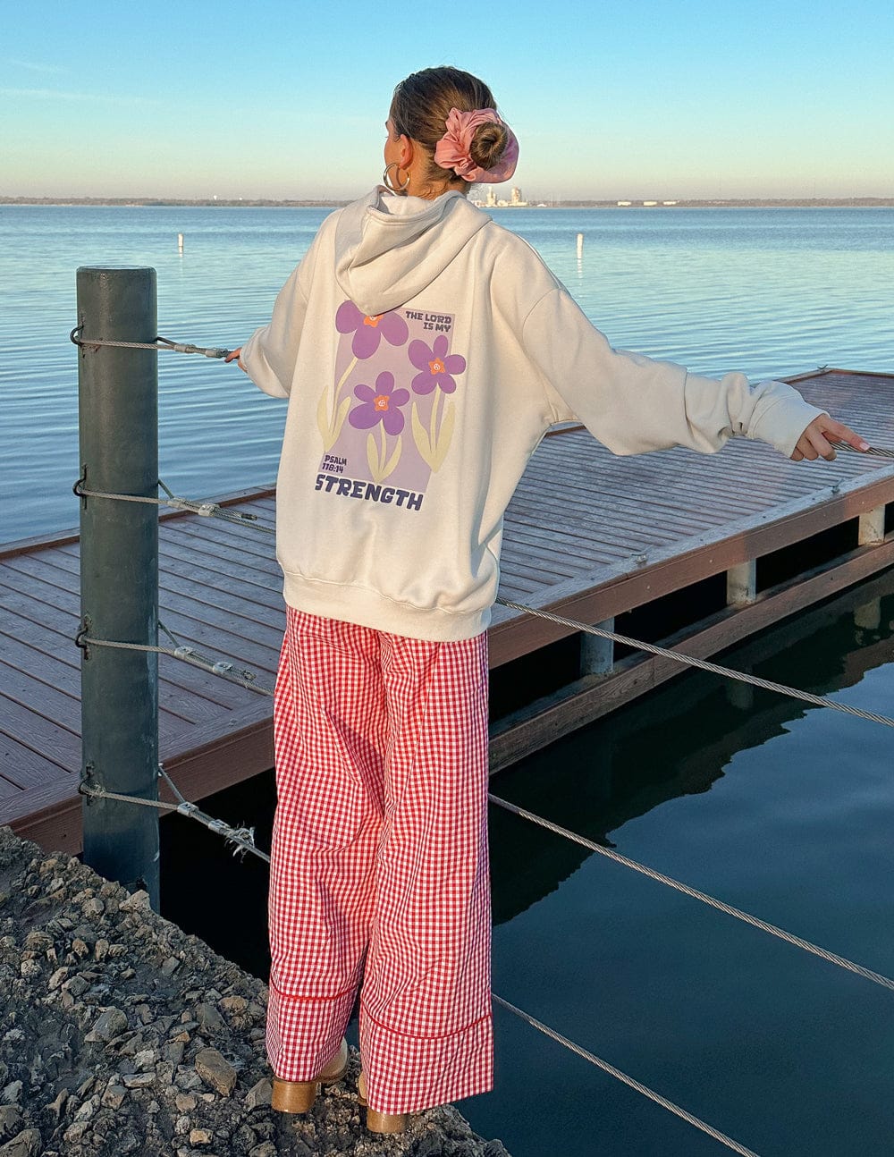 My Strength Floral Unisex Hoodie - A-1 Thread Vault