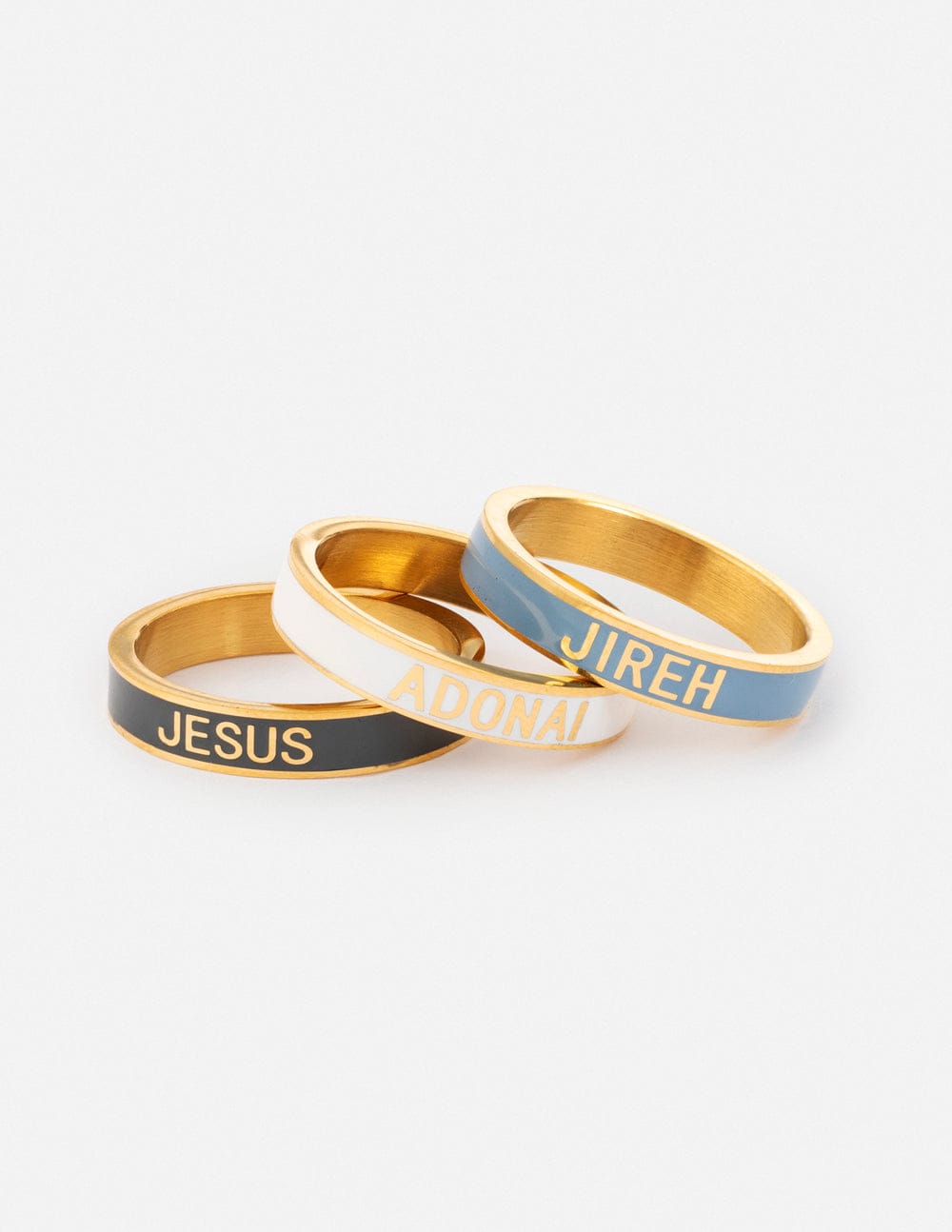 Names of God Enamel Ring Set - A-1 Thread Vault