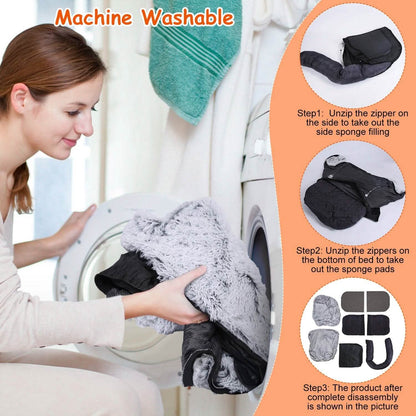 Napping Human-Sized Dog Bed Machine Washable Zipped Removable Cover - A-1 Thread Vault