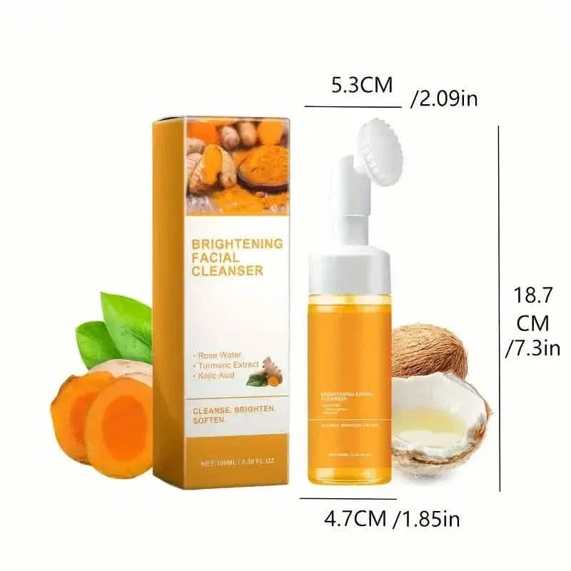 Natural Turmeric Glow Facial Cleanser - Gentle Foaming Face Wash for All Skin Types - A-1 Thread Vault