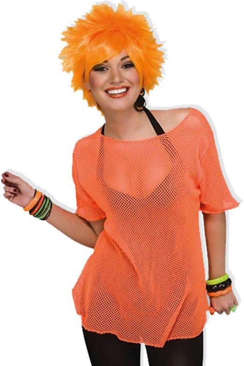 Neon Orange Mesh Top - A-1 Thread Vault