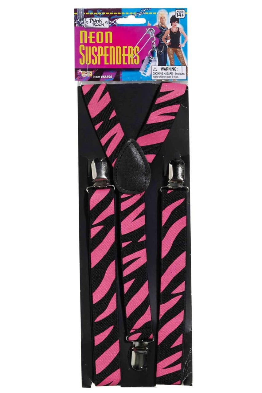 Neon Pink Costume Suspenders - A-1 Thread Vault