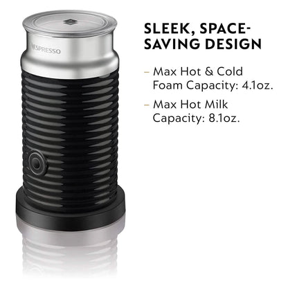 Nespresso Aeroccino3 Milk Frother, One Size, Black - A-1 Thread Vault