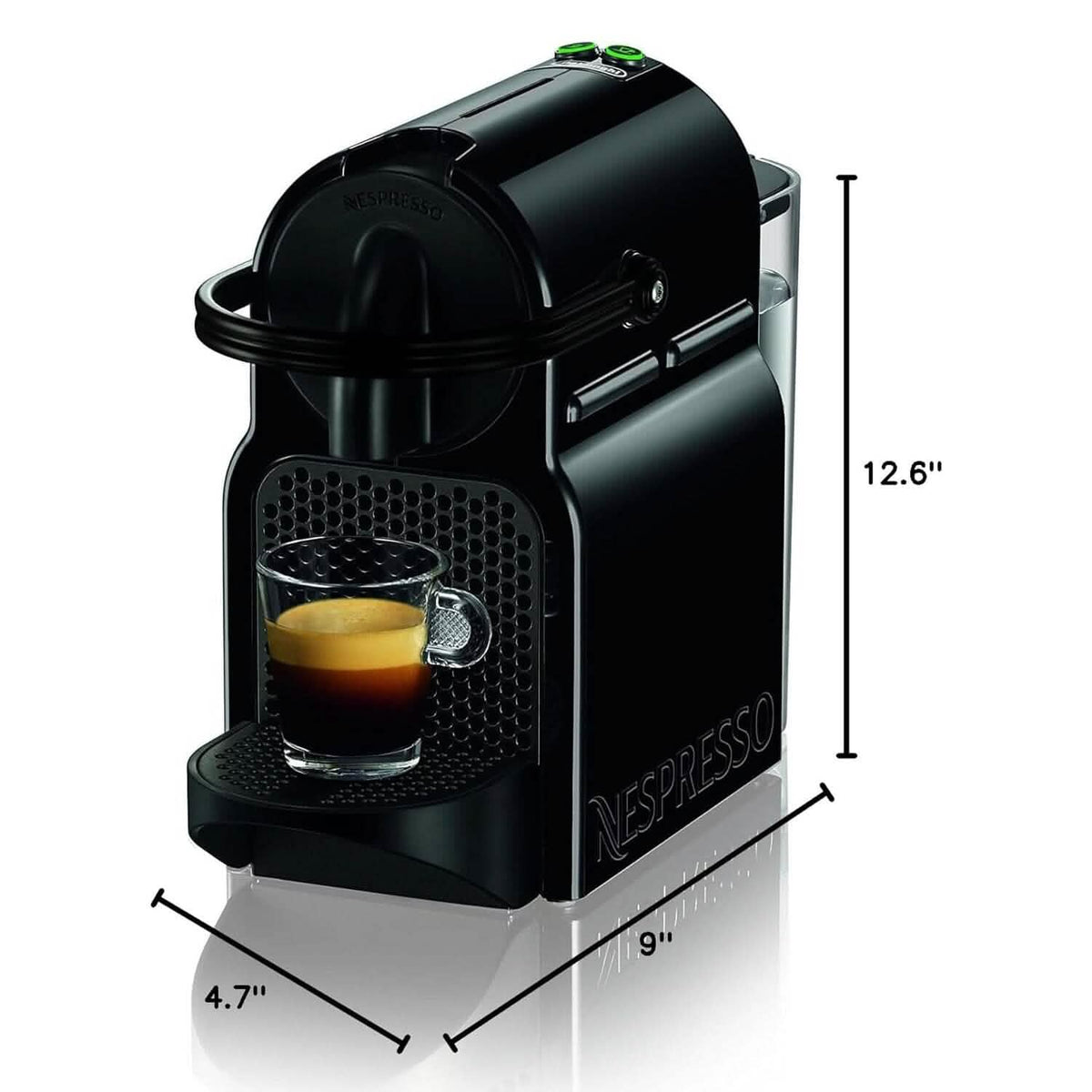 Nespresso Inissia Espresso Machine by De'Longhi 24 Oz. - Black (Refurbished) - A-1 Thread Vault