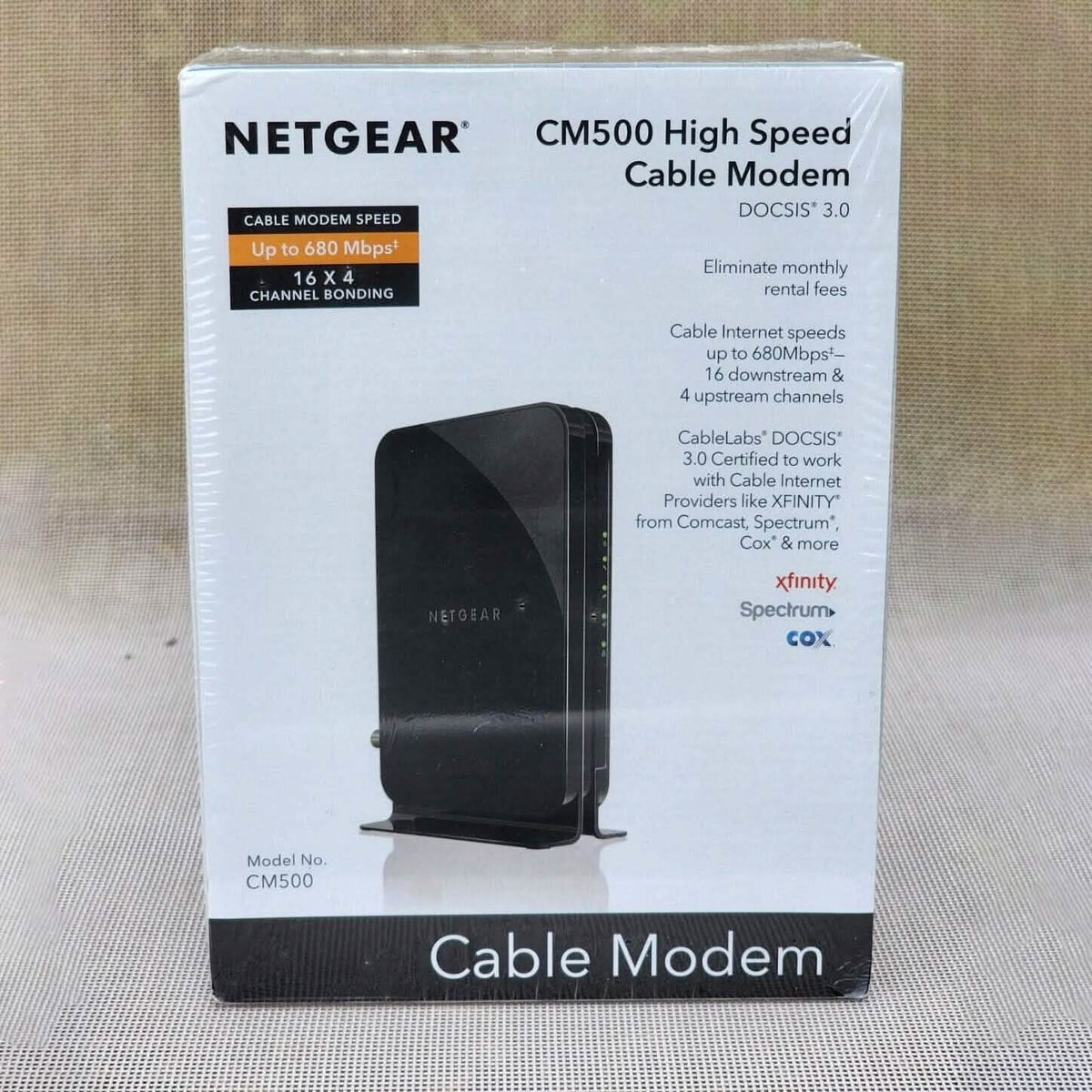 Netgear CM500 High Speed Cable Modem Up to 680 Mbps 16X4 Channel Bonding (Refurbished) - A-1 Thread Vault