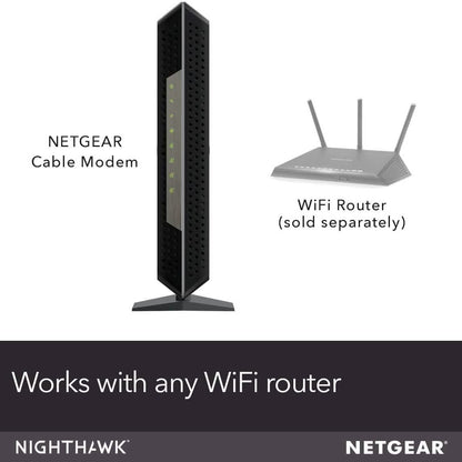 NETGEAR Nighthawk Cable Modem CM1200 - Compatible with all Cable Providers (Refurbished) - A-1 Thread Vault