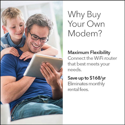 NETGEAR Nighthawk Cable Modem CM1200 - Compatible with all Cable Providers (Refurbished) - A-1 Thread Vault