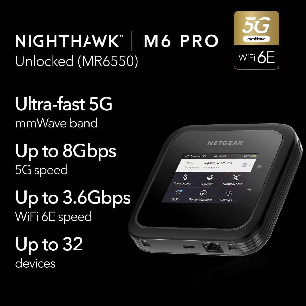 NETGEAR Nighthawk M6 Pro 5G Mobile Hotspot (Refurbished) - A-1 Thread Vault