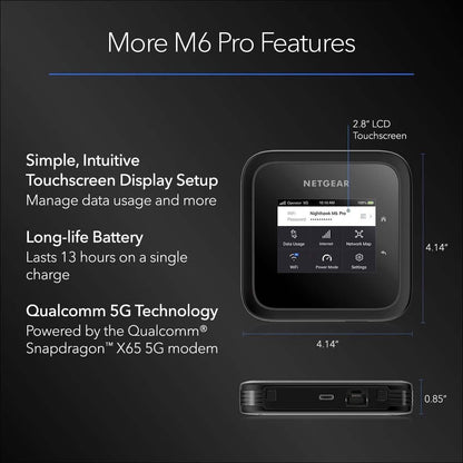 NETGEAR Nighthawk M6 Pro 5G Mobile Hotspot (Refurbished) - A-1 Thread Vault