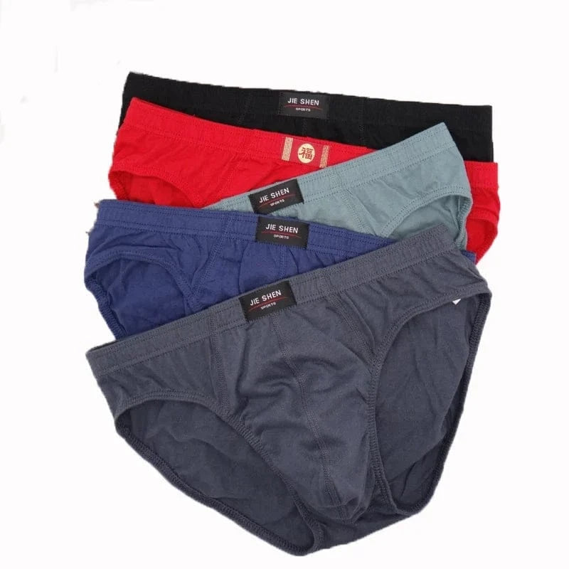 New 5Pcs/Lot Free Shipping Cheapest 100% Cotton Mens Briefs Plus Size Men Underwear Panties 4XL/5XL/6XL Men's Breathable Panties - A-1 Thread Vault