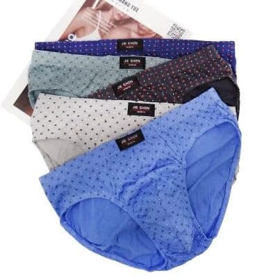 New 5Pcs/Lot Free Shipping Cheapest 100% Cotton Mens Briefs Plus Size Men Underwear Panties 4XL/5XL/6XL Men's Breathable Panties - A-1 Thread Vault