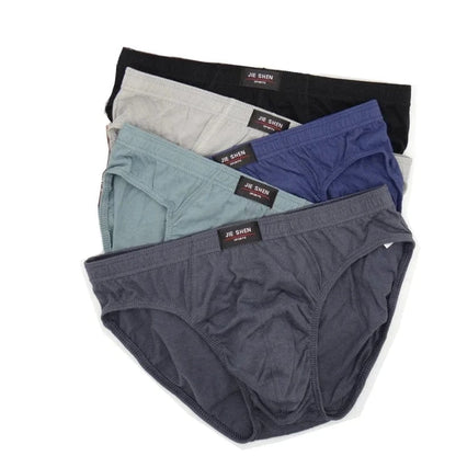 New 5Pcs/Lot Free Shipping Cheapest 100% Cotton Mens Briefs Plus Size Men Underwear Panties 4XL/5XL/6XL Men's Breathable Panties - A-1 Thread Vault