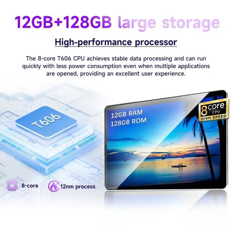 Android 14 Tablet 10.1" 12GB RAM 128GB ROM with Keyword and Mouse - A-1 Thread Vault
