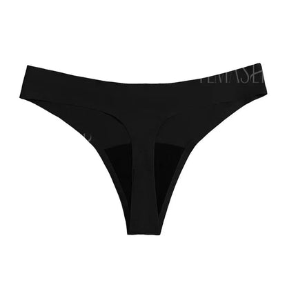 New Design Seamless Low Waist Leak Proof 4 Layer Menstrual Panties Washable Light Flow Period Panties For Women Thong - A-1 Thread Vault