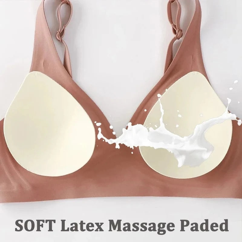 New Fashion Traceless Jelly Bra For Women Comfortable Wireless Push Up Brassiere Sexy Solid Color Seamless Intimate Underwear - A-1 Thread Vault