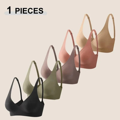 New Fashion Traceless Jelly Bra For Women Comfortable Wireless Push Up Brassiere Sexy Solid Color Seamless Intimate Underwear - A-1 Thread Vault