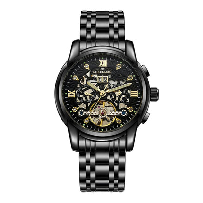 New Mens Large-rotor Skeleton Automatic Mechanical Watch - A-1 Thread Vault