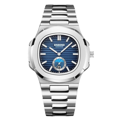 New Retro Steel Belt Quartz Watch Waterproof Leisure All-match - A-1 Thread Vault