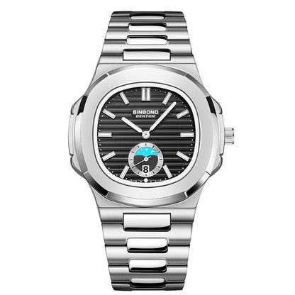 New Retro Steel Belt Quartz Watch Waterproof Leisure All-match - A-1 Thread Vault