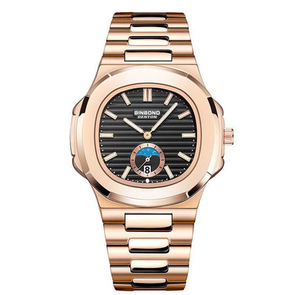 New Retro Steel Belt Quartz Watch Waterproof Leisure All-match - A-1 Thread Vault