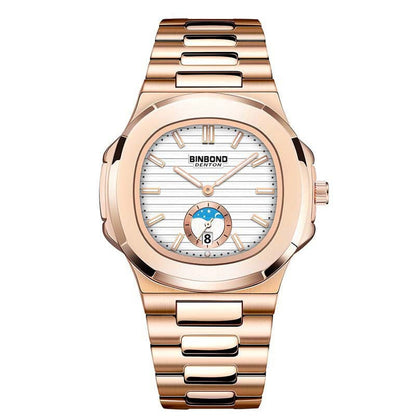 New Retro Steel Belt Quartz Watch Waterproof Leisure All-match - A-1 Thread Vault
