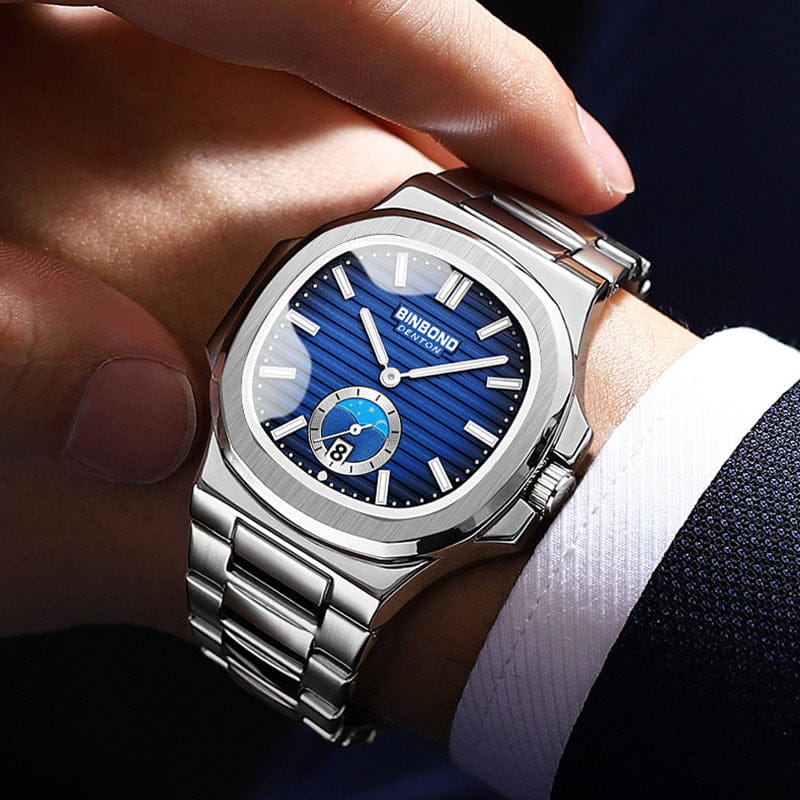 New Retro Steel Belt Quartz Watch Waterproof Leisure All-match - A-1 Thread Vault