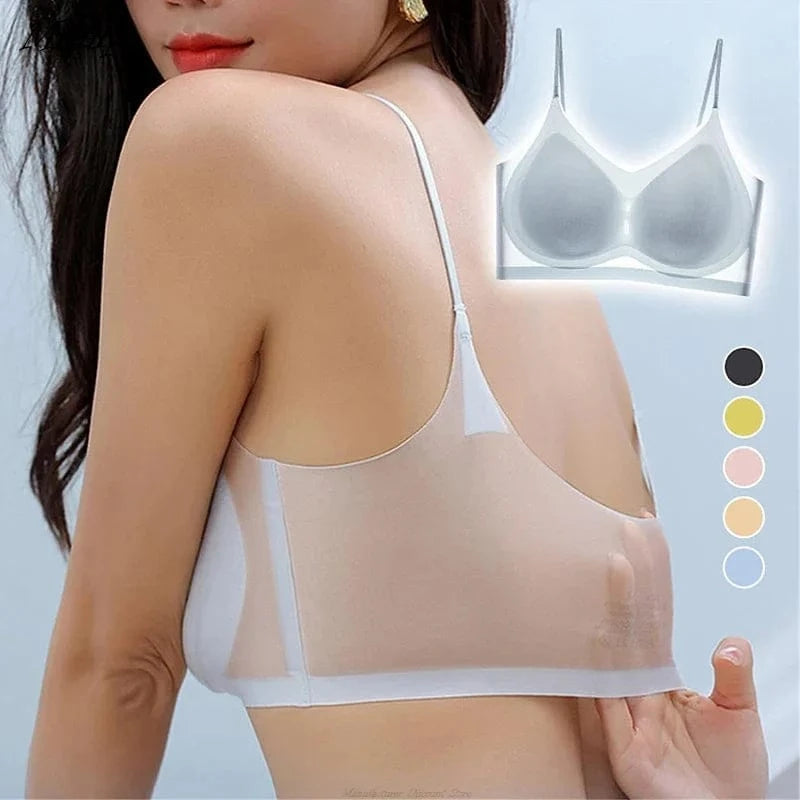 New Summer Seamless Ultra-Thin Ice Silk Bra Women Sexy Push Up Bra Intimates Wireless Bralette Underwear Air Cooling Brassiere - A-1 Thread Vault