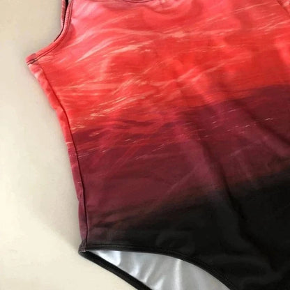 New Swimwear Women One Piece Swimsuit Criss Cross Back Pink/Blue/Black/Purple Solid/Fadeaway Bathing Suit Plus Size Monokini - A-1 Thread Vault
