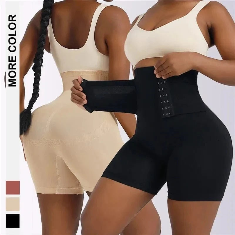 New Women Firm Tummy Control with Hook High Waist Trainer Body Shaper Butt Lifter Shapewear Panties Female Slimming Fajas Shorts - A-1 Thread Vault