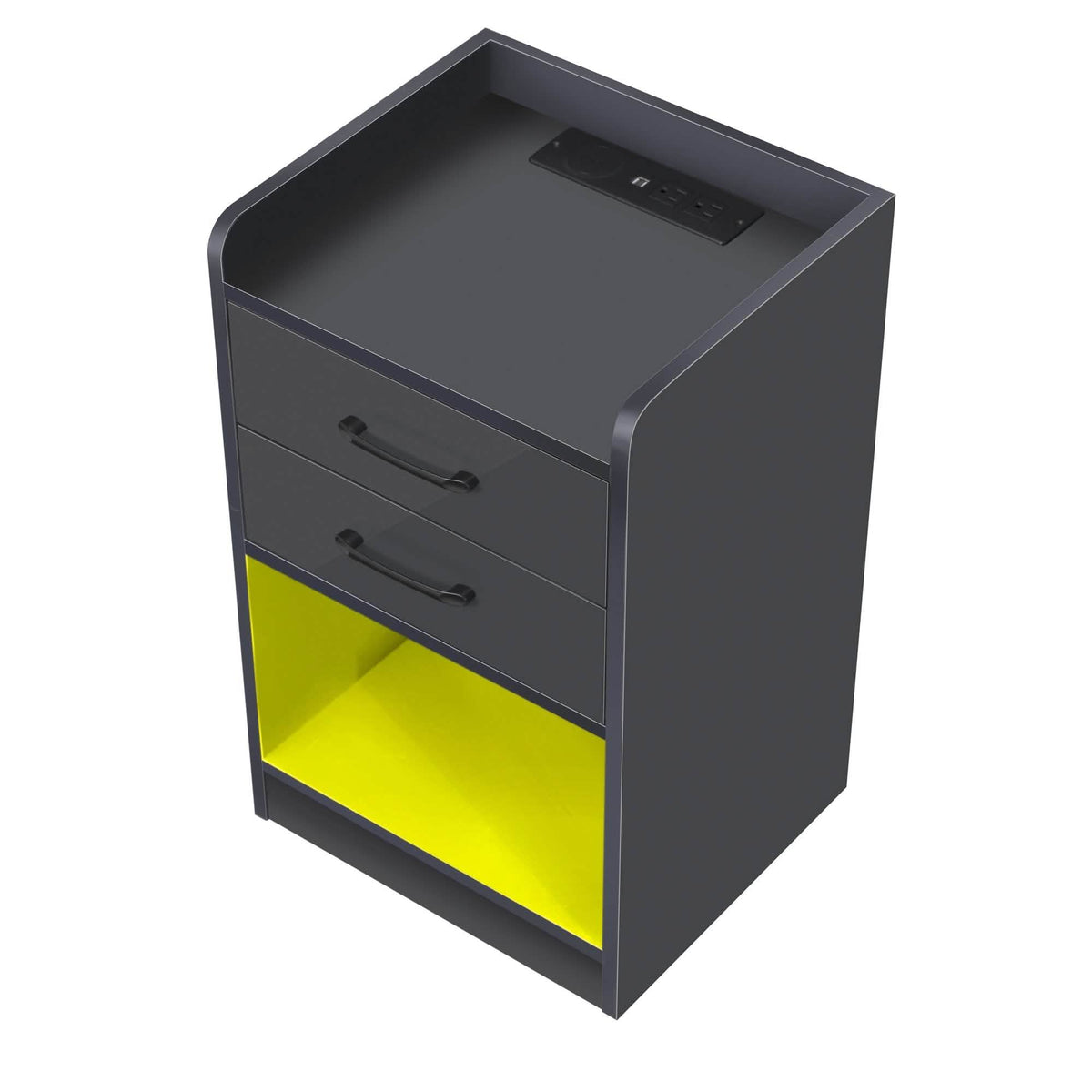 Nightstand with Charging Station and LED Lights - A-1 Thread Vault