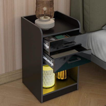Nightstand with Charging Station and LED Lights - A-1 Thread Vault