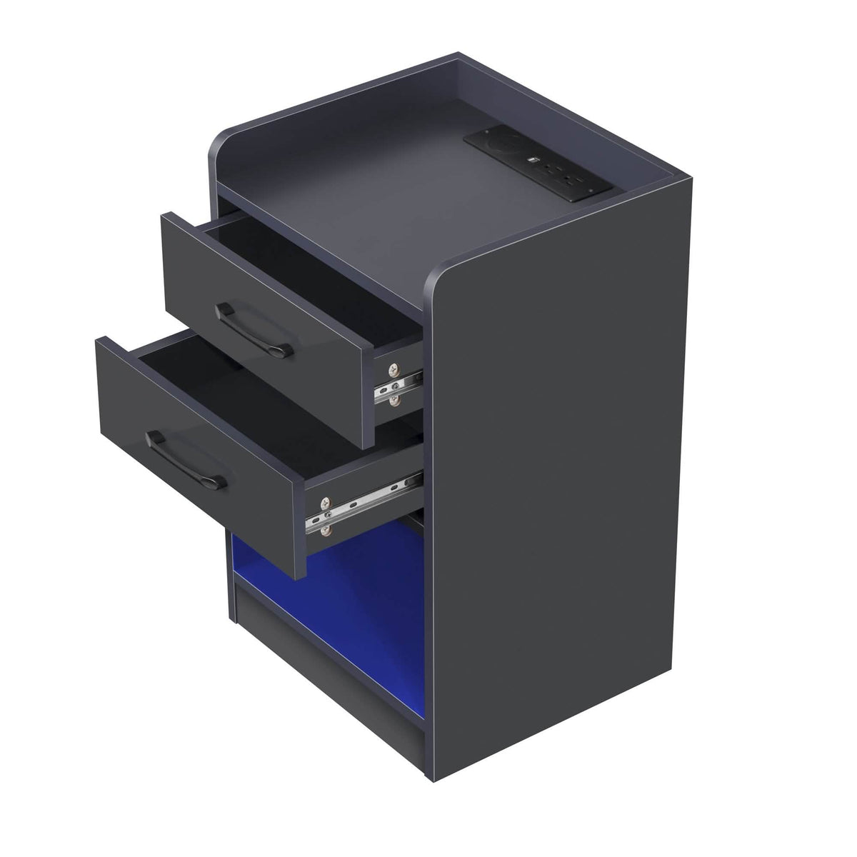 Nightstand with Charging Station and LED Lights - A-1 Thread Vault