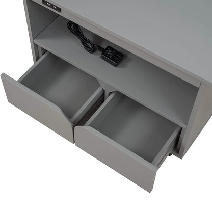 Nightstand with USB Port and Foldable Tabletop - A-1 Thread Vault