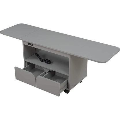 Nightstand with USB Port and Foldable Tabletop - A-1 Thread Vault