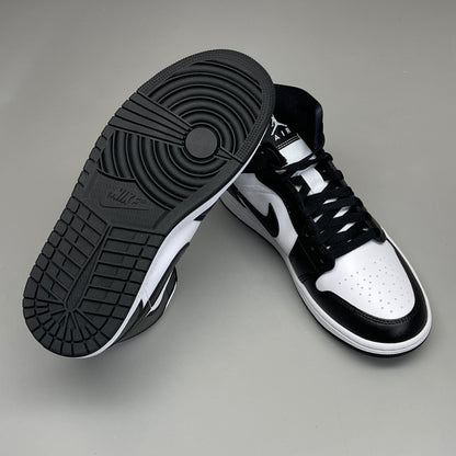 NIKE AIR JORDAN 1 Mid Panda Shoe Women's Sz 8 Black / White DV0991-101 (New) - A-1 Thread Vault