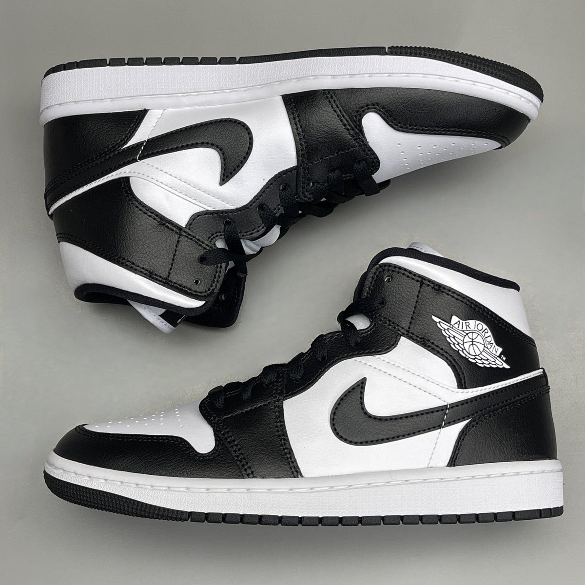 NIKE AIR JORDAN 1 Mid Panda Shoe Women's Sz 8 Black / White DV0991-101 (New) - A-1 Thread Vault