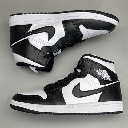 NIKE AIR JORDAN 1 Mid Panda Shoe Women's Sz 8 Black / White DV0991-101 (New) - A-1 Thread Vault